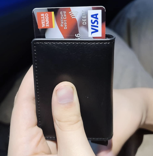 Pop-up Genuine Leather Wallet For Men photo review